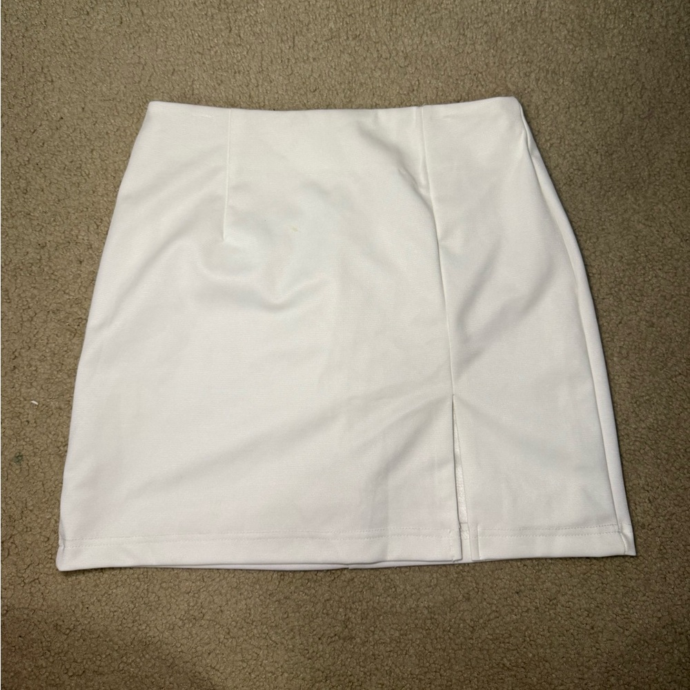 White Skirt With Slit